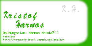 kristof harnos business card